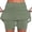 Army Green, variant on Women's Elastic Yoga Skirt Color Sports Shorts Lightweight High Waisted Tight Print Jogging 2024 Fall Skirt, Size XXL