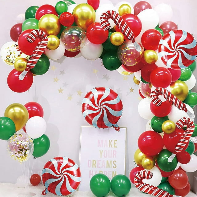 Globo de Navidad, fiesta de dulces, conjunto de globos de película de aluminio, decoración para fiesta de Navidad, artículos de decoración, globo