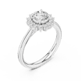 thumbnail image 2 of Zuwelria 1.25 Carat Beautiful Round Cut | D/VVS1 Moissanite Diamond Engagement Ring - Halo Bridal Ring - Promise Ring | 18K White Gold Over Sterling Silver | D/VVS1 Size 5, 2 of 8