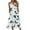 White, variant on Fesfesfes Women's Summer Vest Dress Casual V-Neck Sleeveless Dress With Pocket Leaf Stripe Printed Dresses
