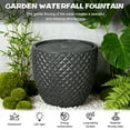 thumbnail image 3 of SHegdu 14 Inch Water Fountain Round Bubbler Outdoor Large Stone Fountain with Led Lights & Pump Round Stone for Garden Patio Yard Deck, 3 of 9
