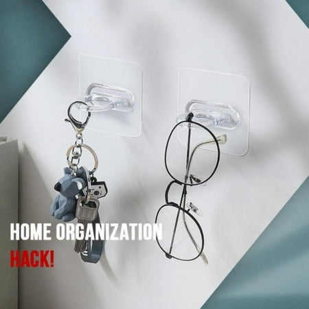 

1PC Strong Self Adhesive Hook Multifunctional Round Hook Home Kitchen Door Wall Transparent Punch Free Sucker Hook 7x7cm