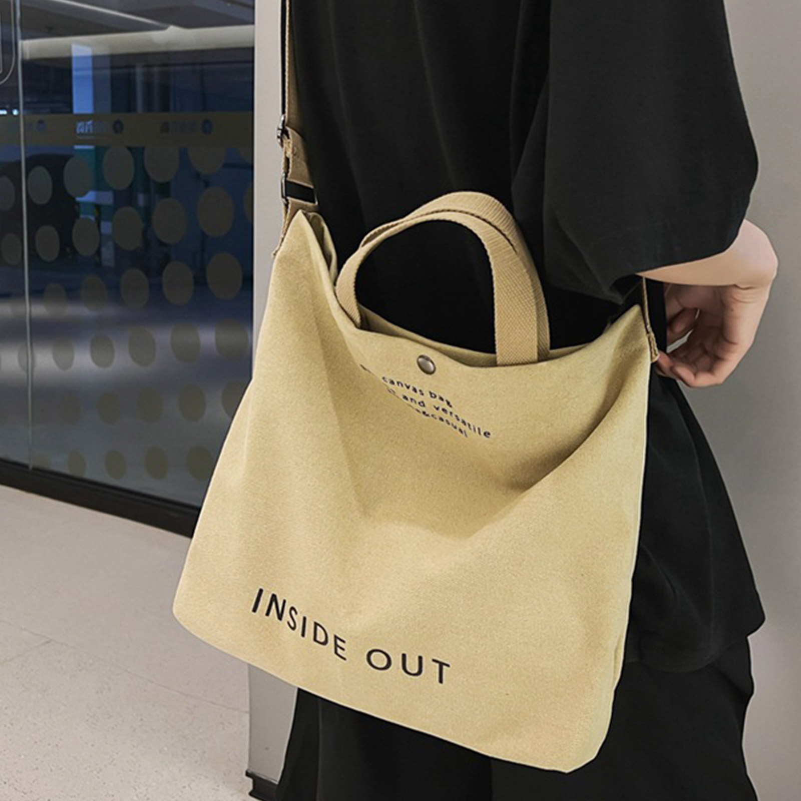 2023 NEW Crossbody Bag Canvas Shoulder Bag for Women Girl Handbag Leisure Tote Bag Fashion School Messenger Bag Book Bag