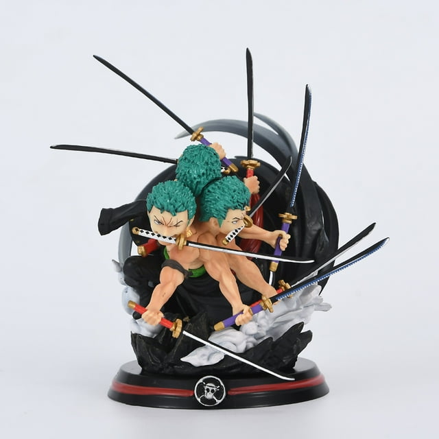Collectible One Piece Anime Zoro Figure - Wano Onigashima Edition Exquisite 9 Swords Style Action Figurine PVC Statue Perfect for Decoration Model Toy Gift for Fans