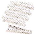 thumbnail image 1 of 50Pcs Terminal Block White Screw Terminal Connector Dual Row Electric Barrier Block 12-Position Terminal Strip,10A 380 V, 1 of 4