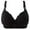 Women's Bras Black, variant on Women's Plus Size Bras, Womens Lace Push Up Bra Add 2 Cups Underwire Padded Support Full Coverage Plunge Everyday Lift Bra S-2XL