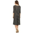 thumbnail image 3 of Moa Collection Women's Basic Round Neck 3/4 Sleeves A-line Casual Maxi Dress, 3 of 4