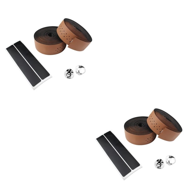 Greeniant 2 piezas de cinta para manillar, accesorios para ciclismo, mano de obra, cubierta protectora transpirable para carretera de montaña, Marrón 2piezas