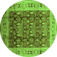 thumbnail image 1 of Ahgly Company Indoor Round Oriental Green Traditional Area Rugs, 4' Round, 1 of 4