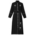 thumbnail image 1 of Mens Priest Cassock Pastor Robe Church Robe Clergy Roman Cassock Belt, 1 of 6