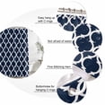 thumbnail image 6 of Navy Blue Morocco Pattern Waterproof Fabric Shower Curtain,White Moroccan Geometric Art Waterproof Fabric Shower Curtain for Bathroom Curtains Bathtubs Shower Curtains with 12 Hooks Small 36x78in, 6 of 8