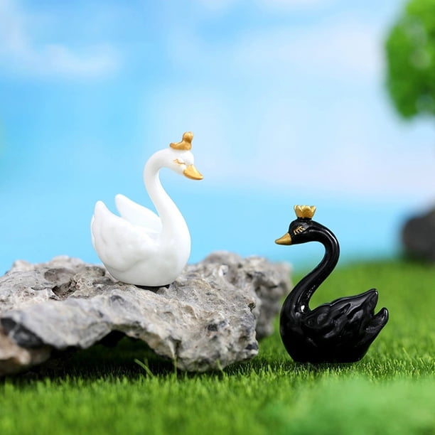 Micro Landscape Swan Ornament Home Decorate Resin Little Swan