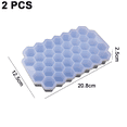 thumbnail image 2 of Bandejas de cubitos de hielo de primera calidad, cubitos de hielo de silicona con tapa sellada, 74 bandejas de hielo, reutilizables, cubitos de hielo hexagonales seguros, 2 of 5