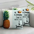 thumbnail image 2 of GOSMITH Inspirational Gifts for Women Teenage Girls, Pineapple Gifts for Women, Be a Pineapple 2-Piece Plush Pillowcase Set - Soft and Durable White, 2 of 6