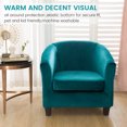 thumbnail image 3 of SHANNA Velvet Tub Chair Covers, 2 Pieces Stretch Modern Armchair Slipcovers Non Slip Sofa Couch Slipcover for Club Bar Counter Living Room Reception,With Separate Cushion Cover, Bright Green, 1 Pack, 3 of 12