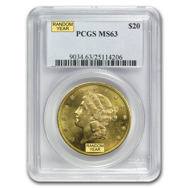 $20 Liberty Gold Double Eagle MS-63 PCGS (Pre-1900) - Walmart.com