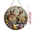 thumbnail image 3 of Placa de Madera Colgante de Bienvenida para Pascua, Fondo Festivo, Decoración de Pared, Artesanías de Madera, 3 of 7