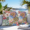 thumbnail image 3 of Boho Floral Throw Pillow Covers 24x24 Inch Set of 2, Spring Vintage Abstract Art Flowers Waterproof Outdoor Pillow Covers, Decorative Cushion Pillowcases for Couch, Sofa, Bed, Garden, Patio, 3 of 9