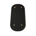 thumbnail image 2 of 4pcs Oval PU Leather Knitting Crochet Bags Nail Bottom Shaper Pad with Iron Nail for bag Bottom Accessories Black 22.3x10.2x0.9cm Hole: 5mm, 2 of 2