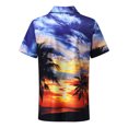 thumbnail image 4 of Camisa de playa de manga corta hawaiana para hombre, camisas informales con botones de verano estampadas Pompotops oipoqjl44767, 4 of 7