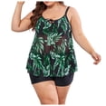 thumbnail image 1 of MKLEKYY Trajes De Baño Mujer Curvy Plus Size Swimsuit Skirt Conservative Swimsuit Leaf Print Plus Size Swimsuit For Women, 1 of 6
