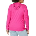 thumbnail image 3 of Hanes Womens Slub Jersey Hoodie, 2XL, Amaranth, 3 of 12