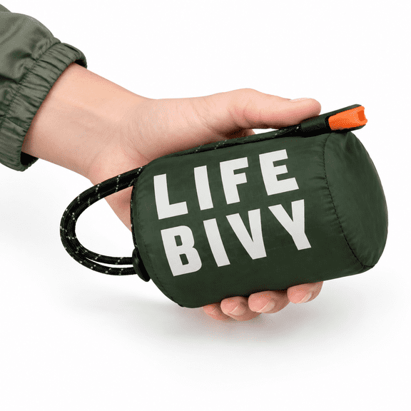 Green 1 Pack Thermal Emergency Bivy Sack Mylar Sleeping Bag for Outdoor Use