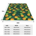 thumbnail image 3 of Salouo Pineapples with Palm Leaves Print Bed Blankets,Flannel Blanket Comfortable Air Conditioning Blanket Lightweight Blanket for Sofa Bed Travel & Couch -50"x40", 3 of 8