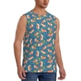 thumbnail image 2 of Easygdp Corgi with Flowers Men's Breathable Tank Tops Sleeveless Sporty T Shirts for Basketball, Mountaineering, Bodybuilding -Small, 2 of 8