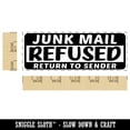 thumbnail image 2 of Junk Mail Refused Return to Sender Self-Inking Rubber Stamp Ink Stamper for Business Office - Purple Ink - Large 2-2/4 Inch, 2 of 7