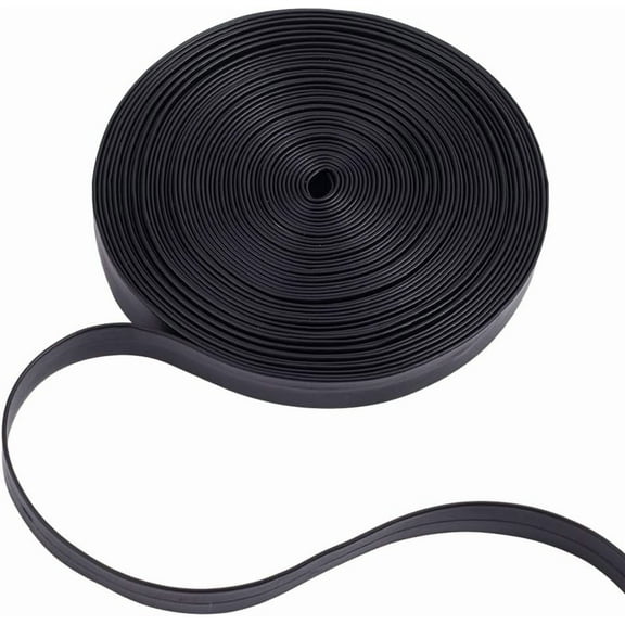 PU Leather Ribbon for Sewing Decoration Black 5/8 inch(15mm) about 10.94 Yards(10m)/Bundle