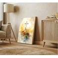 thumbnail image 3 of Jesus Canvas Wall Art Bible Stories Wall Decor God Resurrection Ascension Painting Pictures Empty Tomb Cross Poster Prints for Bedroom Prayer Room Church Easter Home Decoration（Only canvas）, 3 of 6
