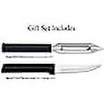 Rada Cutlery 2-Piece Pare & Peel Knives Gift Set with Quick Edge Sharpener, Black Handles