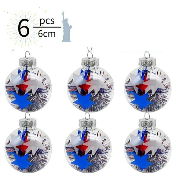 Fwttom 4Th of July Decorations, 6Pcs Independence Day Decoration Ball Party Home Decoration Ball Pendant