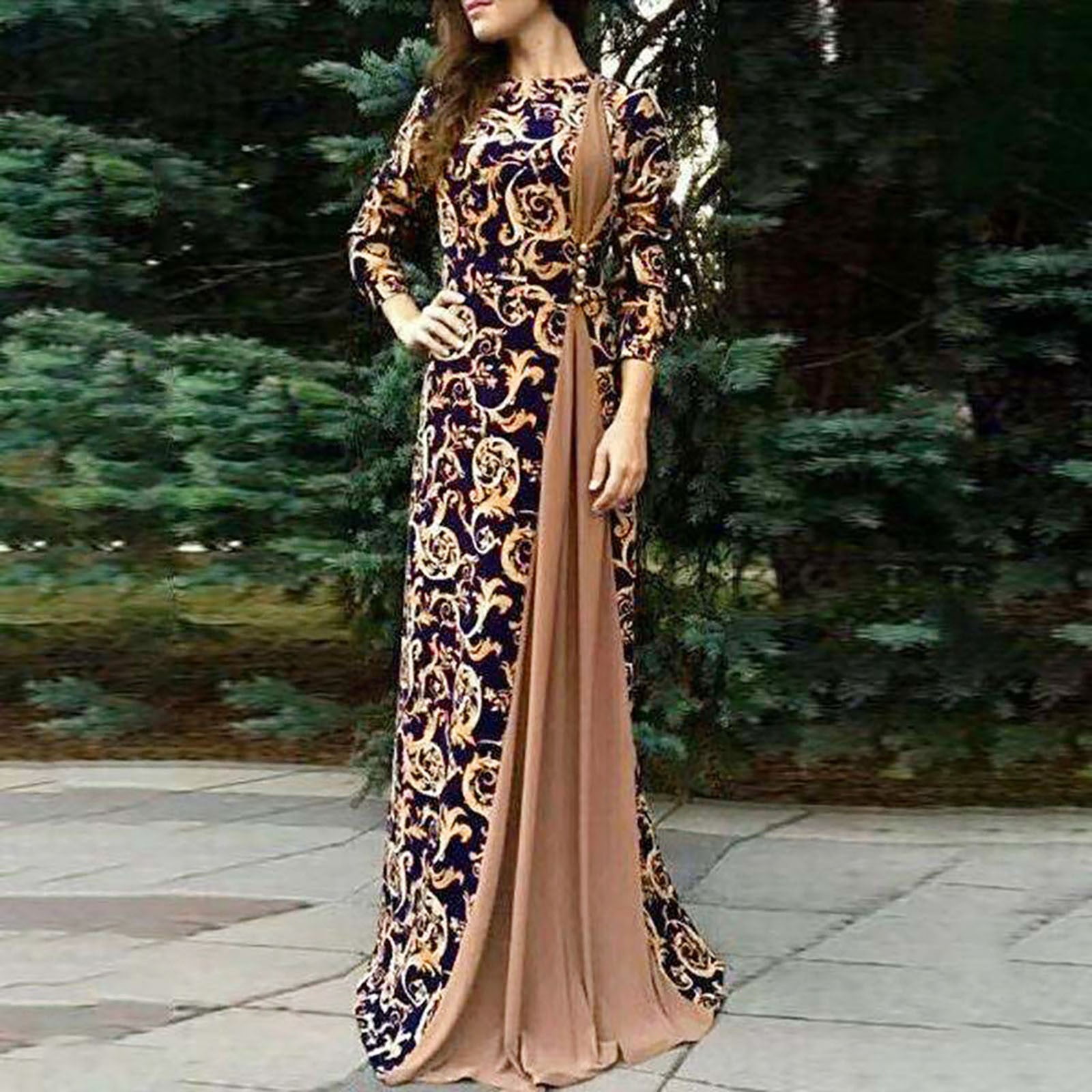 Elegant Muslim A Line High Neck Occasion Dress With High Collar, Full  Sleeves, Ruched Organza, And Floor Length Perfect For Arabic Dubai Formal  Parties From Wevens, $111.67 | DHgate.Com