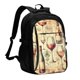 thumbnail image 1 of Balery Wine Mochila con carga USB para hombre y mujer - Mochila impermeable y antirrobo para laptop con puerto USB para viajes, trabajo, 1 of 7