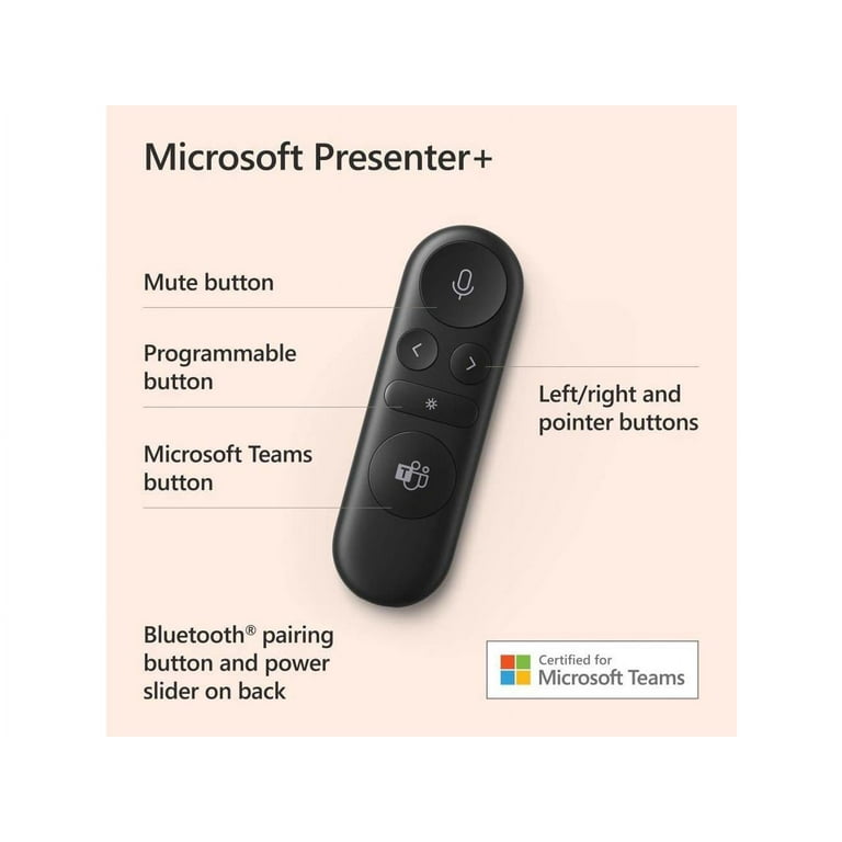 Microsoft Presenter+ Bluetooth Wireless Presentation Clicker