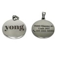 thumbnail image 6 of 3 Pieces Customized Laser Engraved Dog Tags Stainless Steel Pet ID Tags, Personalized Dog Tags and Cat Tags, Engraved on Both Sides, in Bone, Round (Silver, Black, Blue), 6 of 7
