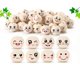 thumbnail image 3 of 8 Styles Wooden Beads with Face 20 mm Smile Face Wooden Bead, 3 of 5
