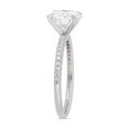 thumbnail image 4 of 2.00 Carat (Ctw) Synthetic Moissanite Solitaire Engagement Ring 14k White Gold with Diamonds 1/10 Carat (Ctw) for Women, 4 of 6