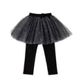 thumbnail image 5 of fnnxnal Toddler Girls Black Cotton Tutu Skirt Legging Set - 3T Bow Waist Polka Dot Outfit for Daily Wear, School & Parties, 5 of 5