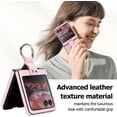 thumbnail image 5 of for Motorola Razr Plus 2024/ Razr 5/ Razr Gen 5 Case with Ring Holder, Soft Rhomboid PU Leather [Hinge Protection] Anti-Scratch Shockproof Slim Cover Case for Moto Razr 50 Ultra ZXF-Rose Gold, 5 of 13
