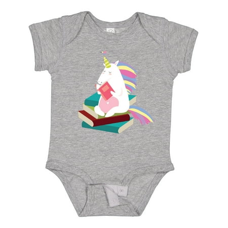 

Inktastic Reading Unicorn Book Lover Gift Boys or Girls Baby Bodysuit