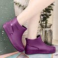 thumbnail image 6 of Xfvqtps Womens Ankle Rain Boots Waterproof PVC Boots for Rainy Garden Outdoor Slip on Round Toe Casual Wet Weather Shoes, 6 of 9
