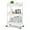 White, variant on KK KINGRACK Rolling Cart, 3-Tier Metal Utility Cart with 4 Wheels, 2 Brakes, White