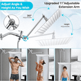 thumbnail image 2 of 10 inch Shower Head Combo, 304 Stainless Steel High Pressure Rain with 5 Settings, with 59" Hose, 2 of 10