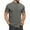 Gray, variant on Aobny Sports T-Shirts for Man High Neck Short Sleeve Ribbed Gray Tops Plain Pullover Summer Tops,S