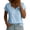 Light Blue, variant on Women's Plus Size Casual Solid Color Short Sleeve T Shirt, Sweetheart Neckline Simple Top, Lightweight and Breathable for Summer Daily Wear, Relaxed Fit White S