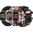 thumbnail image 1 of 3 paquetes compatibles con Apple Watch Band Scrunchies 42 mm Tela Patrón suave Tela impresa Pulsera Pulsera Mujer Iwatch Bandas elásticas Scrunchy 44 mm, 1 of 5