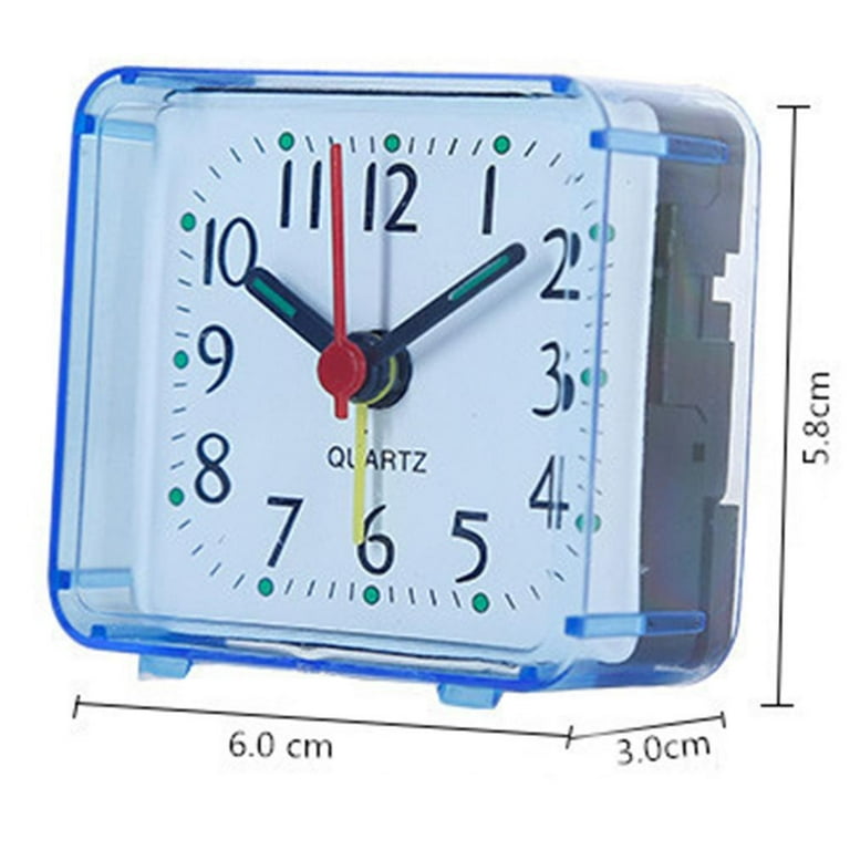 .Bedside Small Silent No-Tick Alarm Clock Quartz Battery Operated Wake Up  Clock.